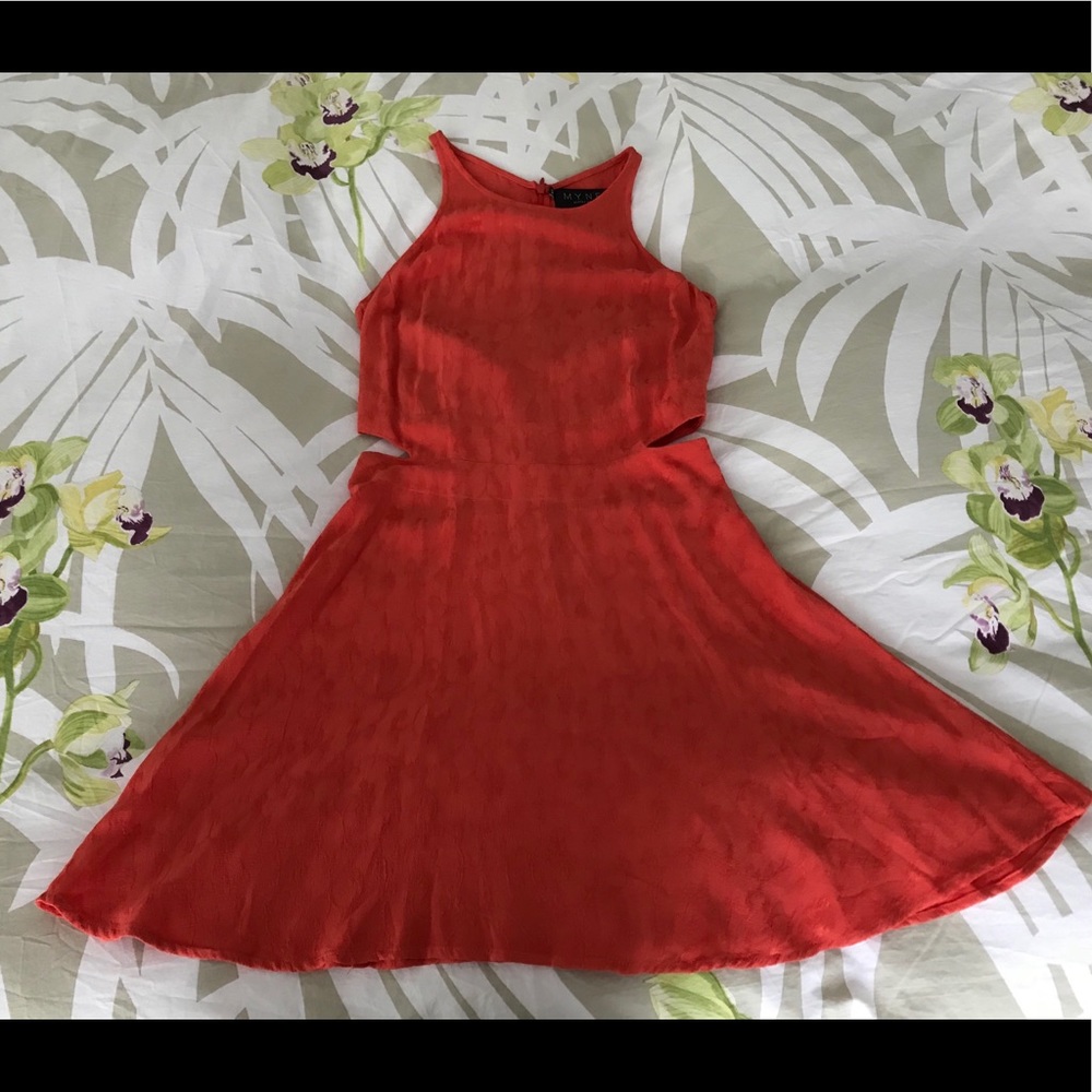 MYNE by Ashley Ann Red Cut Out Dress